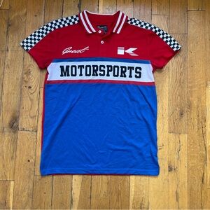 Motorsports Polo Shirt - Red and Blue